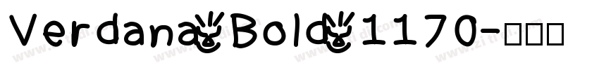 Verdana Bold 1170字体转换